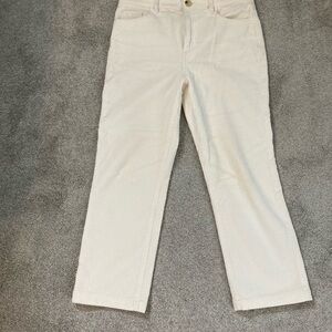 LOFT Cream Corduroy Pants